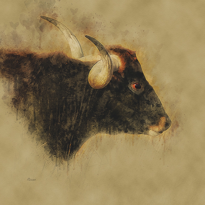 Shadowed Horn Elegance by David W Schafer